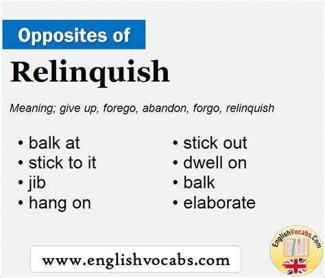 antonyms for relinquish|opposite word for relinquish.